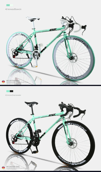 Bicycle Free Shiping Aro 29 Road Bike Bicicleta Uomo Bmx Bikes Road Bike V Brake/Disc Brake Spring Fork (Low Gear Non-damping)