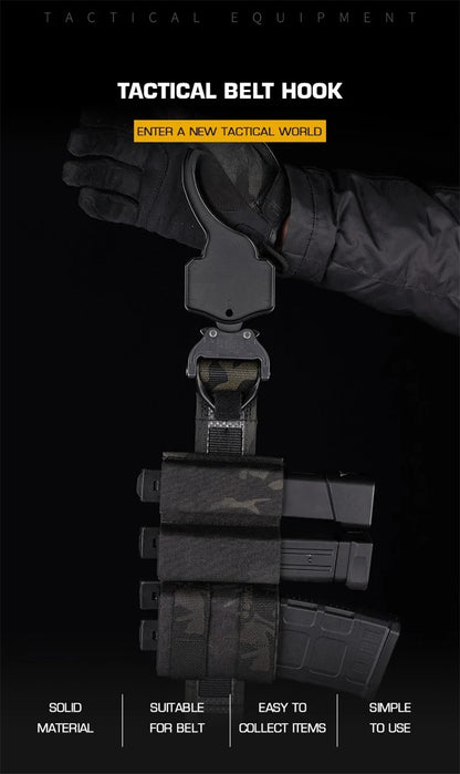 Tactical Hiking Hanging Belt Hook Camping Equipment Multitool Hunting Sports Travel Supplies Shooting Accessories Outdoor Tools