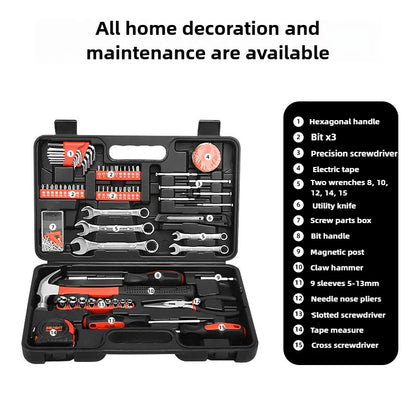 Multifunctional Tools Set Household Maintenance Portable Vehicle Tool Sets Professional Hammer Pliers Wrench Hand Tool