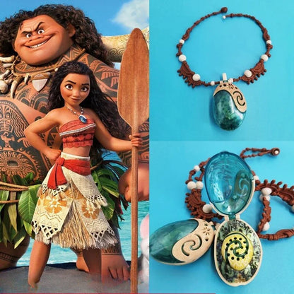 New Moana Cartoon Animation Peripheral Creative Music Necklace Toys Accessories Children's Personalized Holiday Gifts Wholesale