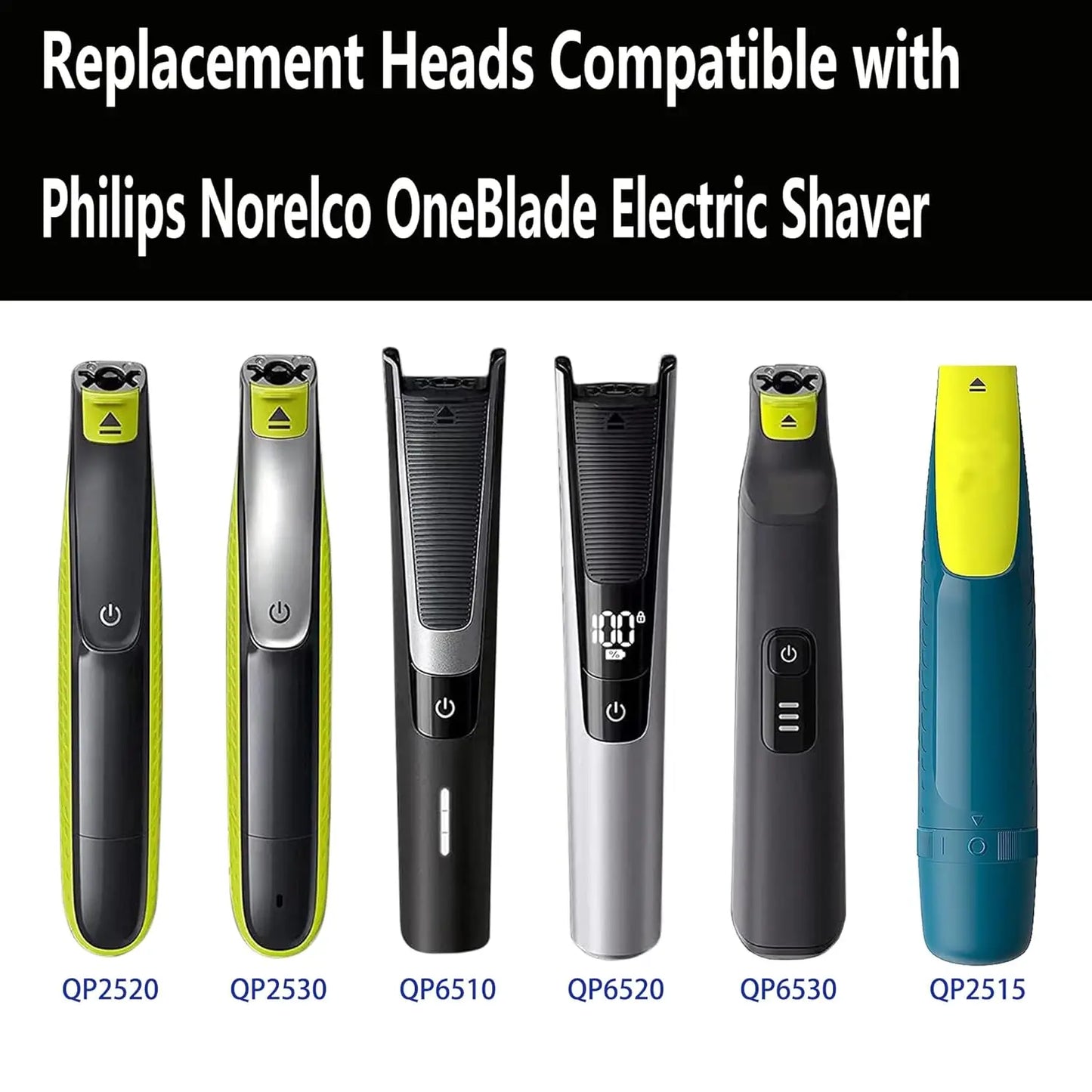 Brangdy Shaver Replacement Blades for One Blade QP2520 QP2620 QP2630 QP2515 QP6510 QP6520 QP6531 Electric Beard Trimmer