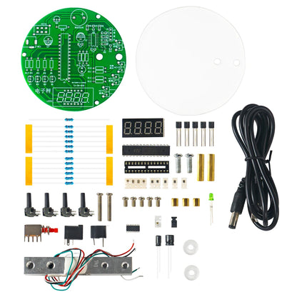 Electronic Scale DIY Kit 5V 1KG Weighing Capacity 51 Microcontroller Soldering Practice Kit with Digital Tube Display HX711 Chip
