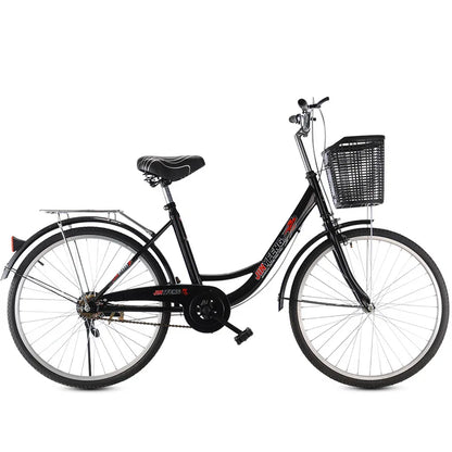 Women's Bicycle Women's 24 Inch Lightweight Commuting Bike Men's Ordinary Adult Student City Lady Commuter Bike Pedal Bike