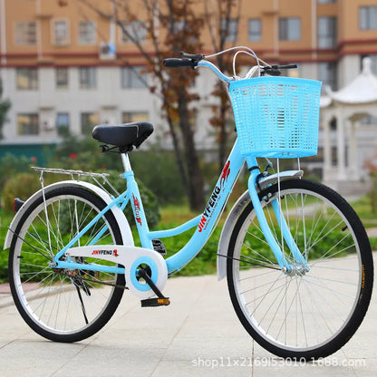 Women's Bicycle Women's 24 Inch Lightweight Commuting Bike Men's Ordinary Adult Student City Lady Commuter Bike Pedal Bike
