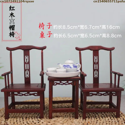 Mini Furniture Models Miniature Antique Rosewood Ornaments Chinese Handicrafts Doll Houses Photographed Scene Props
