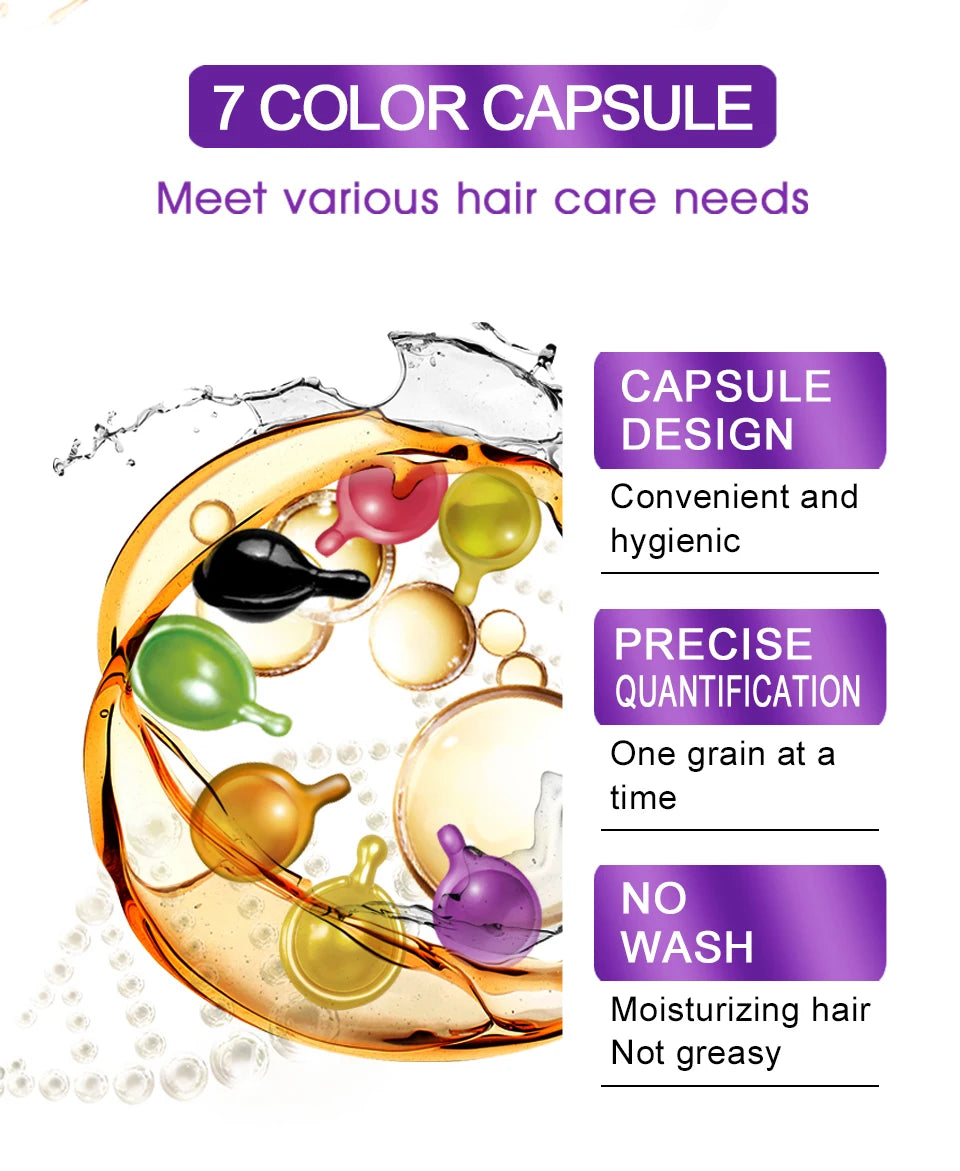 Hair Care Capsules Repairing Keratin Complex Serum Oil Frizzy Hair Moisturizing Hair Oil Smoothing Nourishing Hair Care Essence