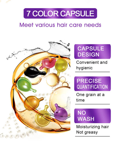 Hair Care Capsules Repairing Keratin Complex Serum Oil Frizzy Hair Moisturizing Hair Oil Smoothing Nourishing Hair Care Essence