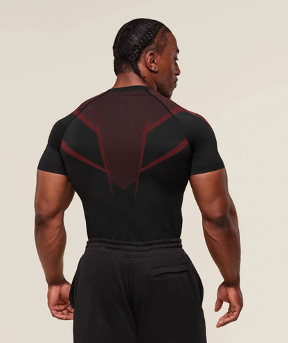 Fitness T-shirt, men's elastic quick drying breathable short sleeved, suitable for exercise, running, cycling, fitness clothes