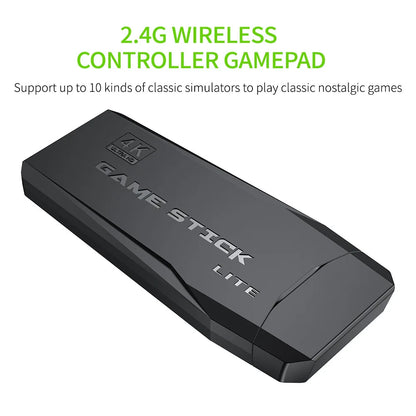 Portable Video Game Console, 4K, 2.4G, Wireless Control, Wireless Retro Classic Video Game Console, Including 10000 Games