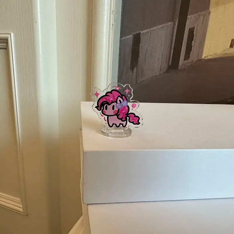 Creative My Little Pony Cartoon Animation Peripheral Mini Stand Kawaii Children's Toy Desktop Decoration Festival Gift Wholesale