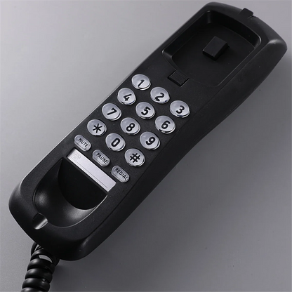 Wall Phone, Wired Phone, Landline Phone, Home Phone, Small Extension, Small Hang-Up Extension, Hotel Home Office Black