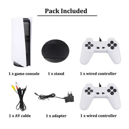 GS5 Pro Video Game Console com 620 Jogos Clássicos, 8 Bit TV, Handheld, USB, 2 Gaming Player com fio, Saída AV, ﻿