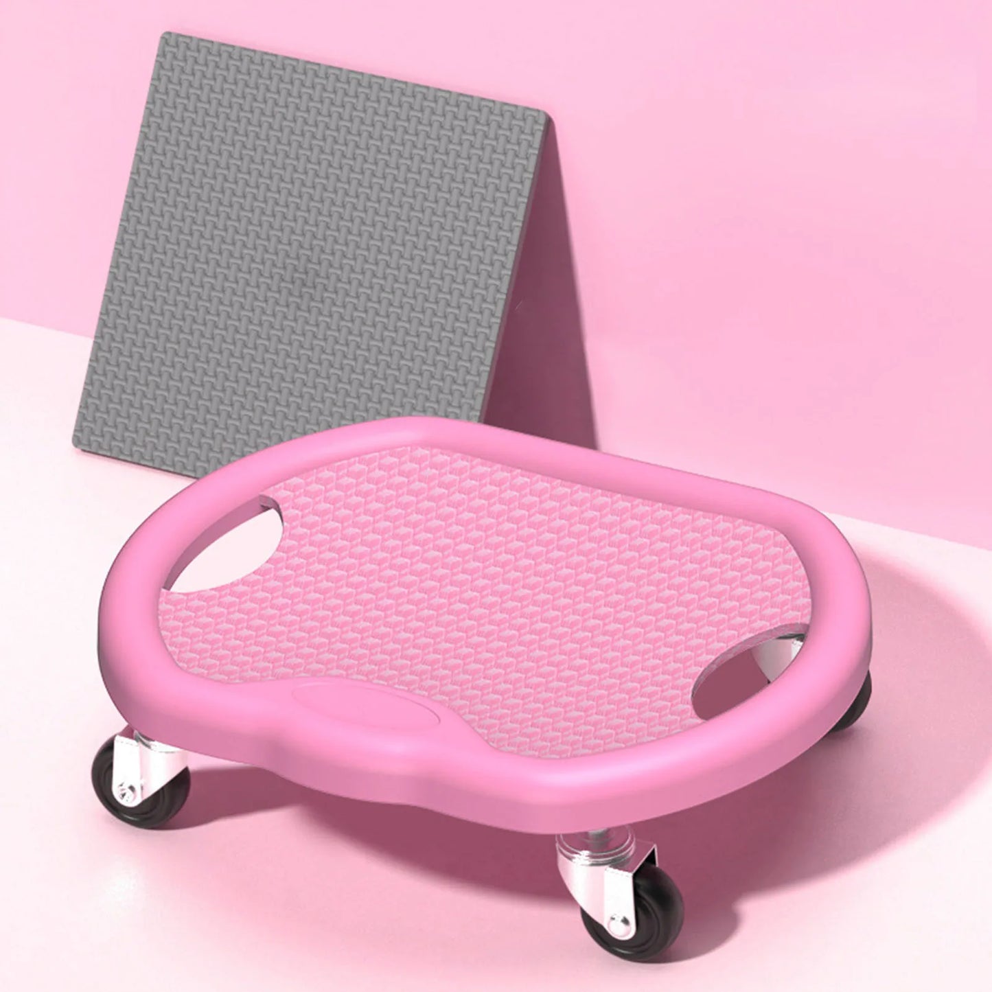 Fitness Abdominal Exercise Plate with Wheels 360 Degree Rotation Four Wheel Support More Stable for Full Body Workout Fitness