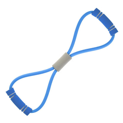 Fitness 8 Word Yoga Elastic Band TPE Gum Resistance Rubber Bands Bodybuilding Workout Tension Rope Resistance Band Home Gym