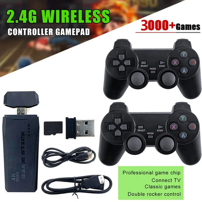 Video Game Console 2.4G Wireless Controller, 4K, 20000 Games, Retro Games for PS1/GBA Boy, Christmas Gift