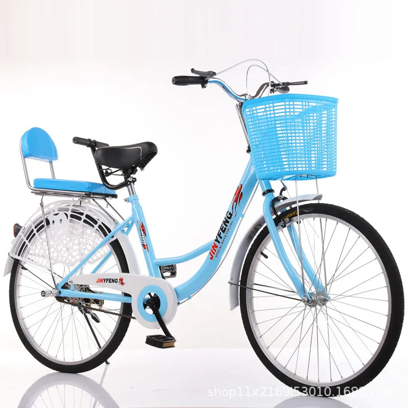Women's Bicycle Women's 24 Inch Lightweight Commuting Bike Men's Ordinary Adult Student City Lady Commuter Bike Pedal Bike