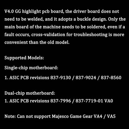 OGS All-in-one Screen V-4.2 LCD screen For SEGA Game Gear GG adjustable brightness support VGA output Mod kits