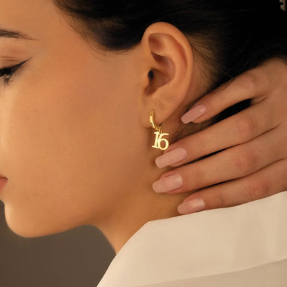 Personalized Gift Jewelry - Digital Jewelry - Customized Earrings - Initial Gift Earrings for Mom and Girlfriend