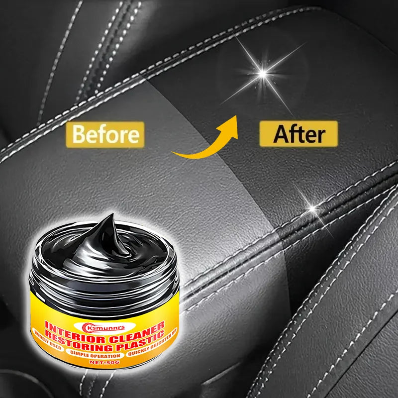 Multi-purpose car repair kit: plastic parts refurbishment, interior gloss wax, tire protector