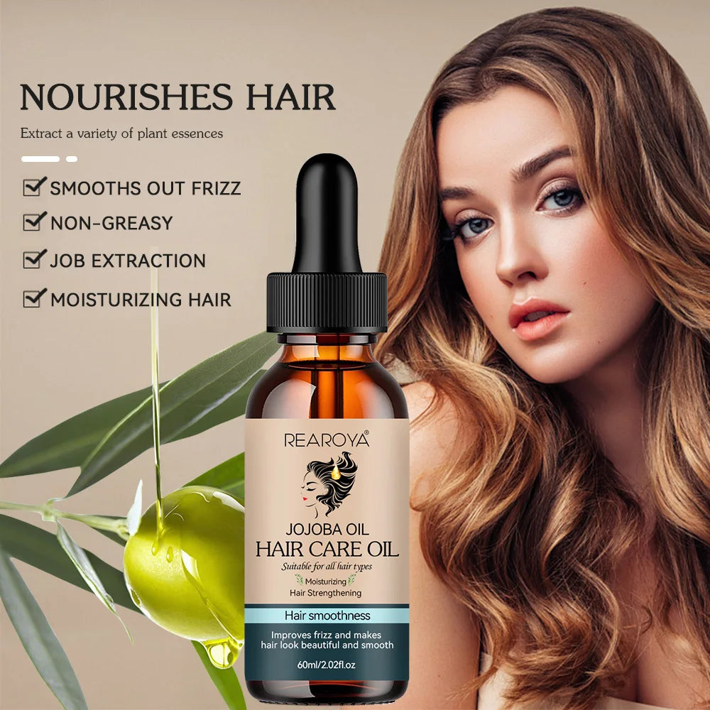 Hair Care Essential Oil Supports Hair Health Growth Repairs Improves Dry Hair Quality Moisturizing Nourish Soft Smooth Hair Care