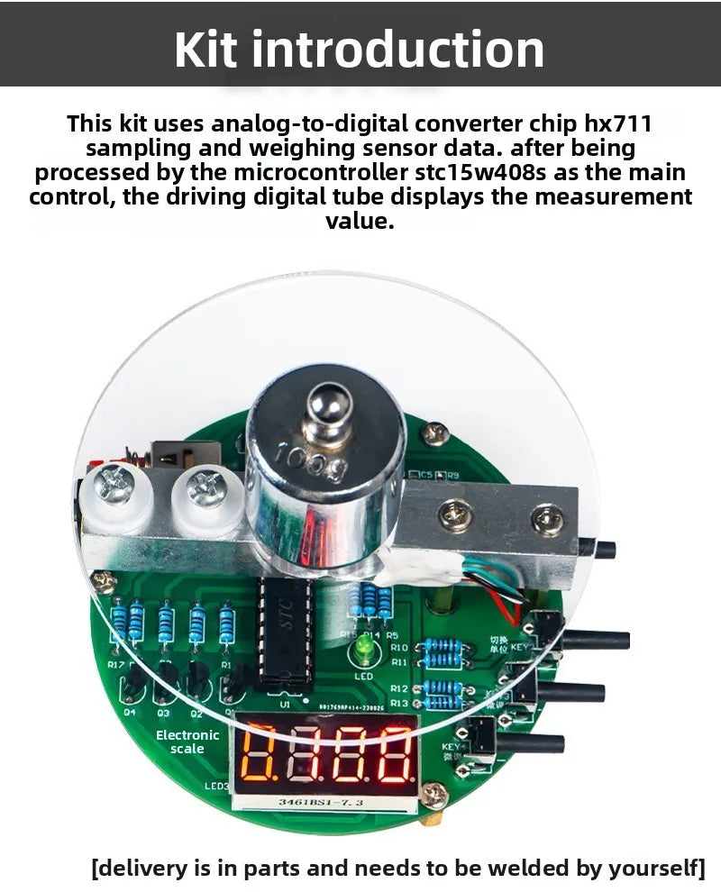 51Microcontroller Electronic Scale Kit Electronic ScalediySpare Parts Electronic component kit TJ-56-630