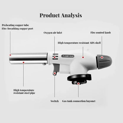 Handy Flame Gun  Welding Gas Burner Flame Gas Torch Flame Gun Blow for BBQ Camping Cooking  camping equipment