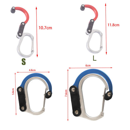 Camping Hybrid Gear Clip - Multifunctional Hybrid Gear Clip,360 Degree Swivel Hook,Strong Buckle,Camping Hiking Backpack Outdoor