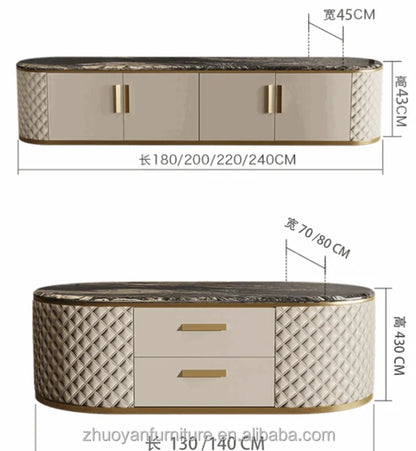 Modern Simple Living Room Furniture Set  MDF Upholsteried with Pu Leather  Tv Cabinets Designs Furniture