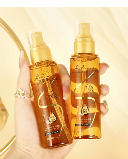 Hair Care Essential Oil Perfume Spray Makes Soft, Light, Non-Greasy, Moisturizing and Absorbent, Shiny Hair and Improves Frizzy Daily Care