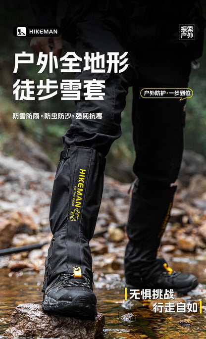 HIKEMAN Outdoor Leg Gaiters for Hiking Skiing Snow Sand Protection Durable Unisex Trekking Camping Gear