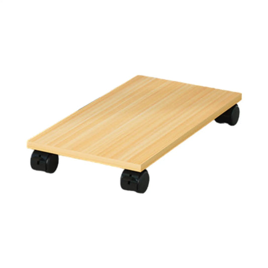 Desktop CPU Wooden Rolling Stand with 4 Caster Wheels Practical Sturdy Portable PC Stand Computer Case Stand for Desktop Tower