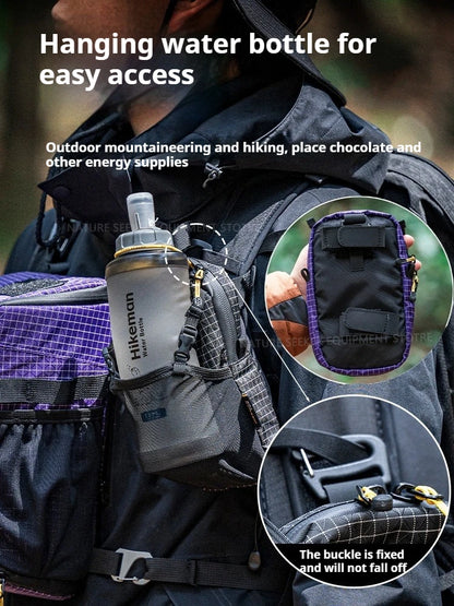 HIKEMAN Mobile Bag Outdoor Sports Waist Bag Tactical Hanging Pack for Backpack Expansion Shoulder Bags Lightweight Hiking Gear